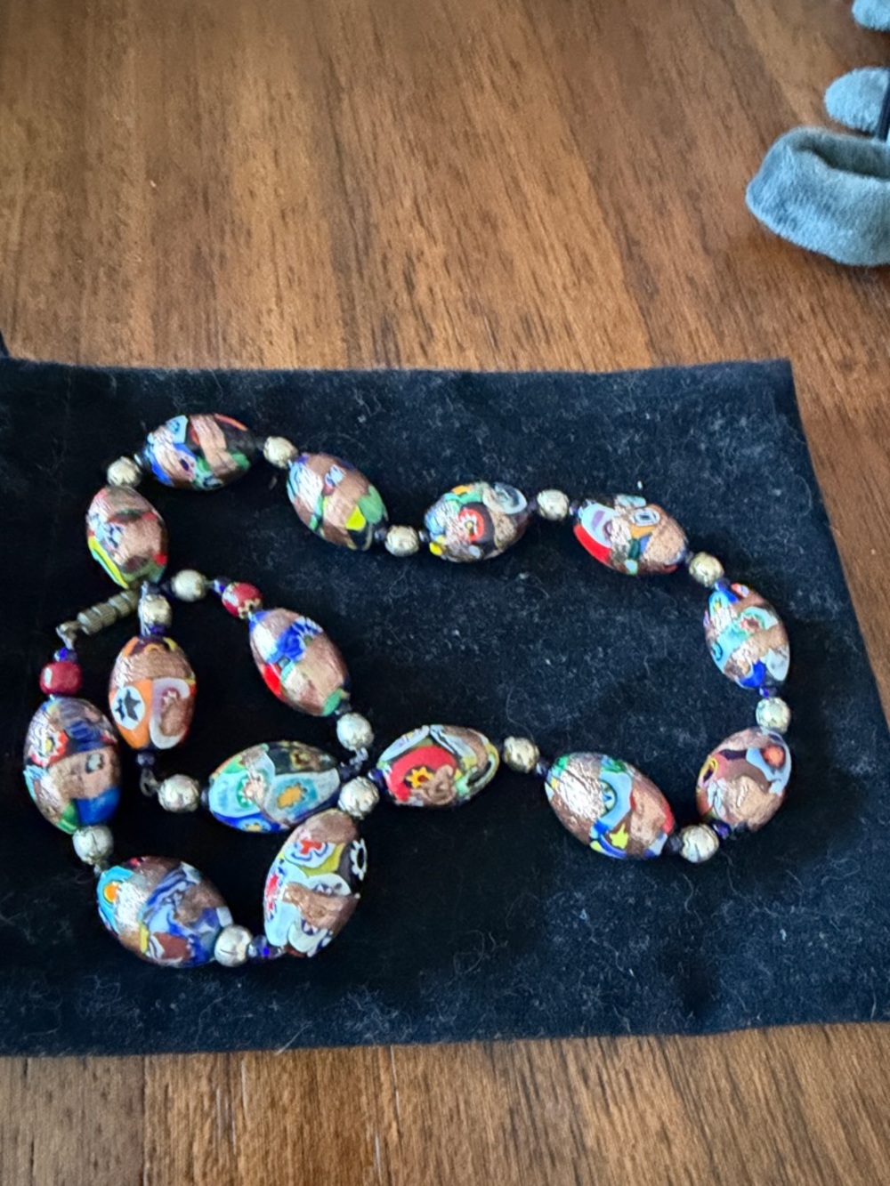 Handmade Multicolor Millefiori Glass Bead Necklace